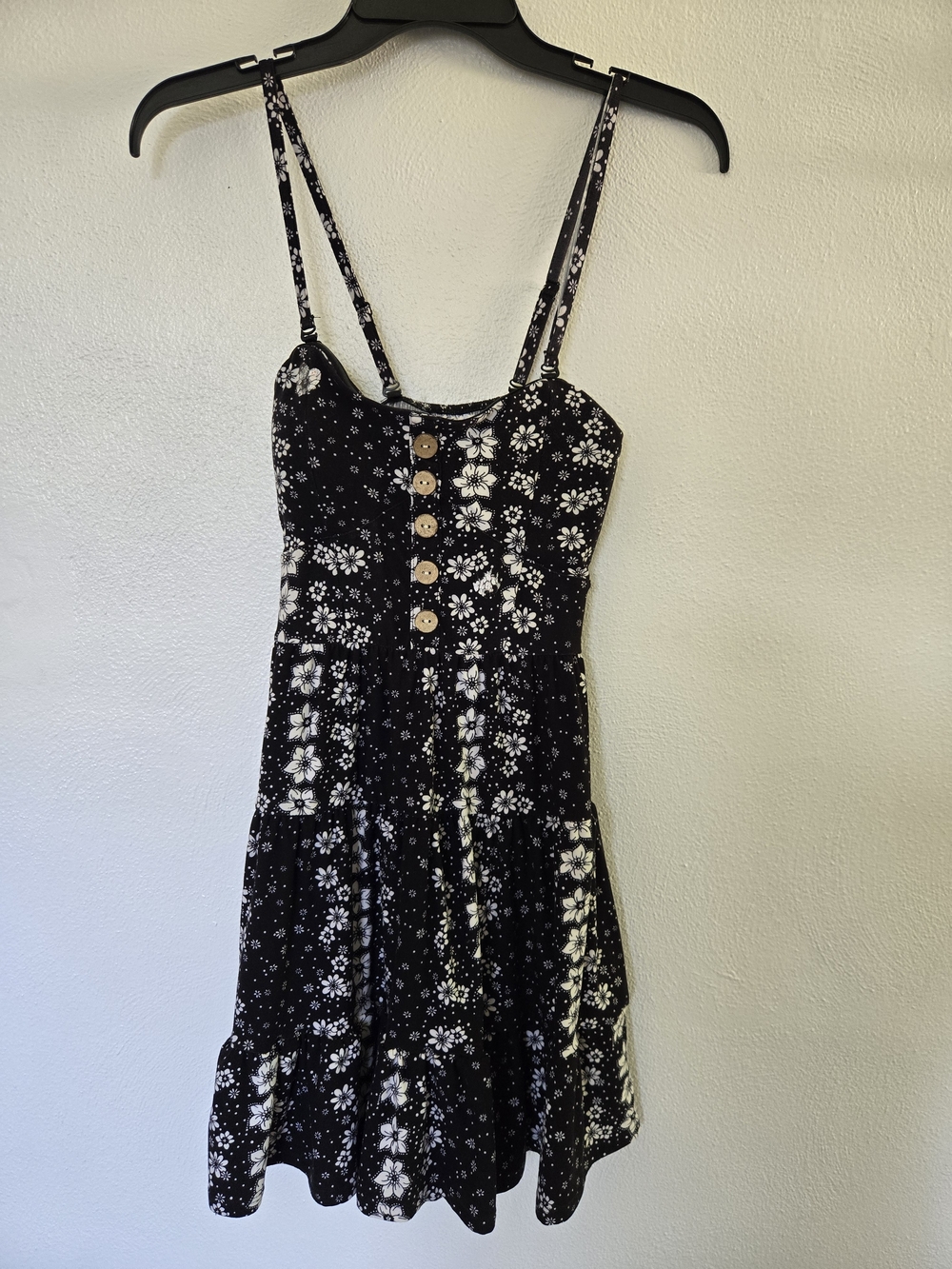 No Boundaries Black & White Floral Dress